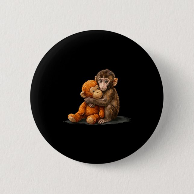Süßer Baby-Affe-Schlag-Meme  Button (Vorderseite)