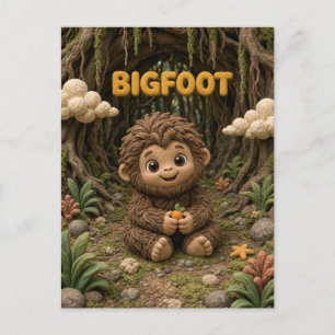 Süßer Baby Bigfoot, Mythisch Postkarte
