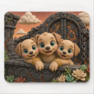 Süßer Baby Cerberus, Mythisch Mousepad