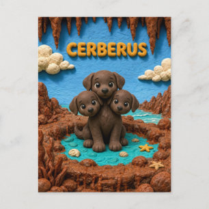 Süßer Baby Cerberus, Mythisch Postkarte