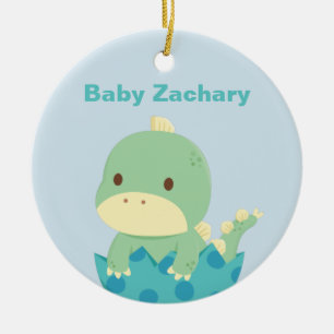 Süßer Baby-Dinosaurier frisch geschlüpft neugebore Keramik Ornament
