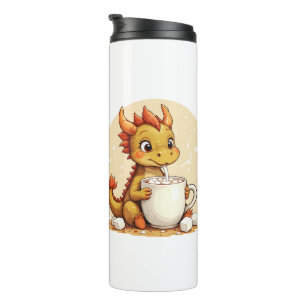 Süßer Baby-Drache Heiße Schokolade Kinder Kawaii G Thermosbecher