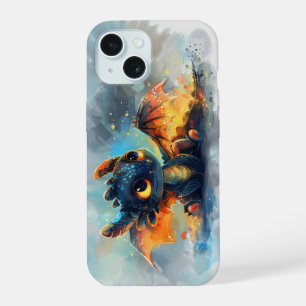 Süßer Baby-Drache in atemberaubender Farbe. iPhone 15 Hülle