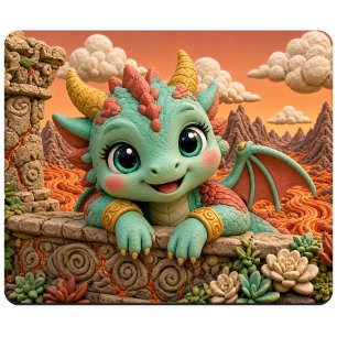 Süßer Baby-Drache, Mythisch Mousepad