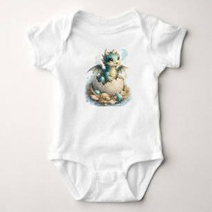 Süßer Baby-Drache schlüpft Fantasy-Baby-Body Baby Strampler
