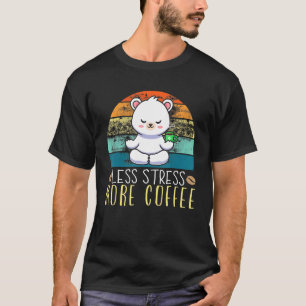 Süßer Baby-Eisbär Meditation mit Kaffee cool y T-Shirt