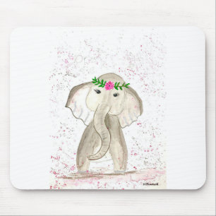 Süßer Baby-Elefant Aquarell Mousepad