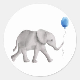 Süßer Baby-Elefant-Aufkleber-Aufkleber, Runder Aufkleber