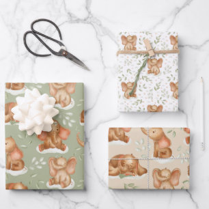Süßer Baby-Elefant  Geschenkpapier Set