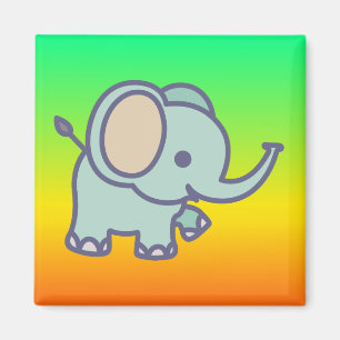 Süßer Baby-Elefanten-Cartoon-47767 Magnet