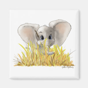 Süßer Baby-Elefanten-Cartoon Magnet