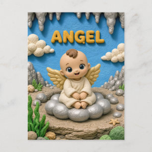 Süßer Baby-Engel, Mythisch Postkarte
