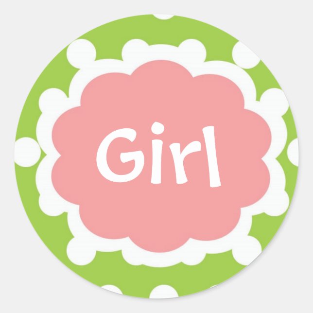 Süßer Baby Gril Aufkleber (Vorderseite)