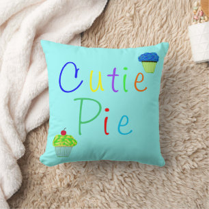Süßer Baby-Junge Cutie Pie Gelbe Blaue Cupcakes Kissen
