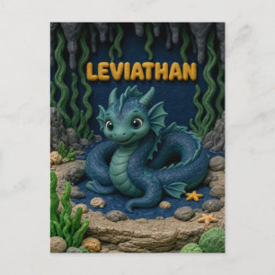 Süßer Baby-Leviathan, Mythisch Postkarte