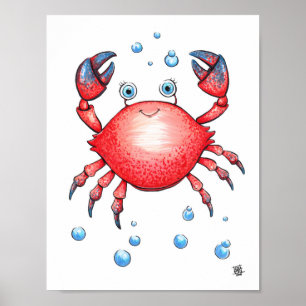 Süßer Baby-Meereskrebs Poster