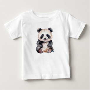 Süßer Baby-Panda-Aquarell Baby T-shirt
