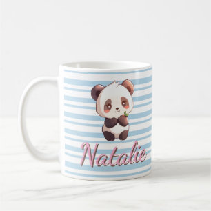 Süßer Baby-Panda mit individuellem Namen Kaffeetasse