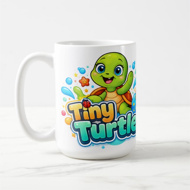 Süßer Baby-Schildkröte Kaffeetasse (Links)