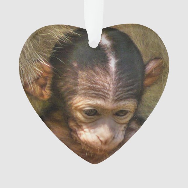 süßer Babyaffe Ornament (Vorderseite)