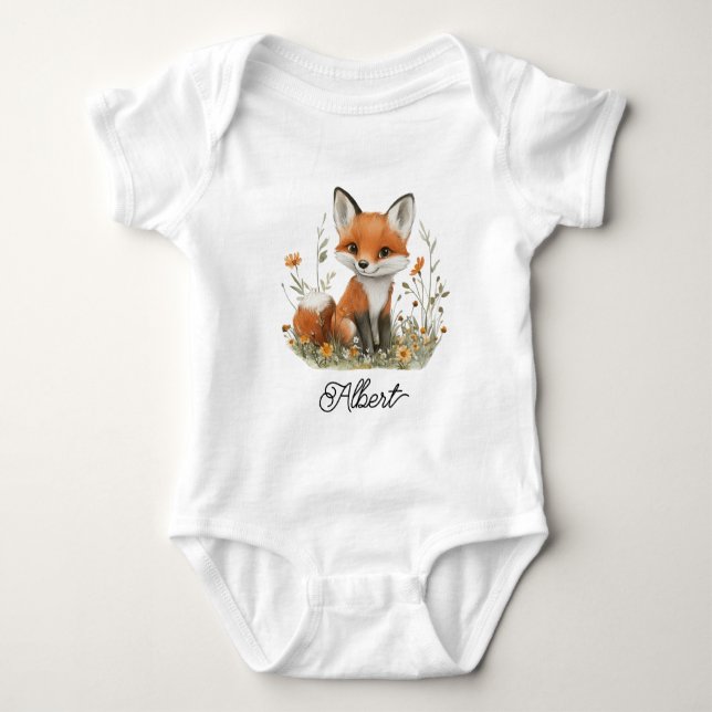 Süßer Babyfuchs Baby Strampler (Vorderseite)