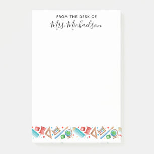 Süßer Back-to-School-Bleistift-Globus-Lehrer Post-it Klebezettel