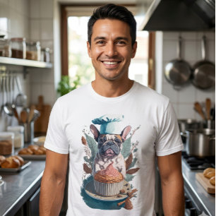 Süßer Backhund-Pâtissier-Herren-Grafik T-Shirt