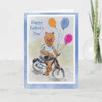 Süßer Bär auf einem Fahrrad mit Luftballons zum Va