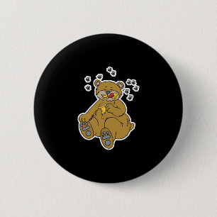 Süßer Bär, der Honig isst Button