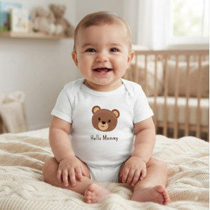 Süßer Bär Hallo Mama Baby-Body Baby Strampler