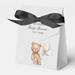 Süßer Bär mit Ballons Baby Shower Geschenkschachtel