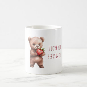 Süßer Bär mit Erdbeere Kaffeetasse