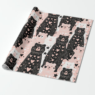 Süßer Bär - Sanfte Pastell-Waldlandschaft (5) Geschenkpapier