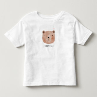 Süßer Bär-T-Shirt für Kleinkinder | Minimalistisch Kleinkind T-shirt
