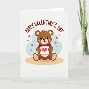 Süßer Bär Valentinstag Herz Karte
