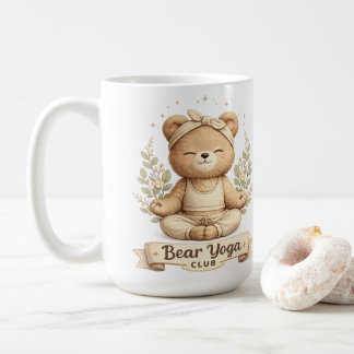 Süßer Bären-Yoga-Club-Becher | Adorabler meditiere Kaffeetasse