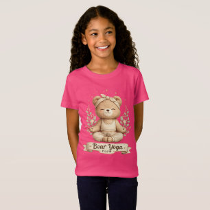 **Süßer Bären-Yoga-Club-Kinder-T-Shirt – Anbetungs T-Shirt