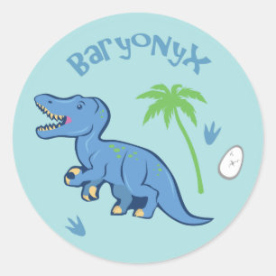 Süßer Baryonyx Runder Aufkleber