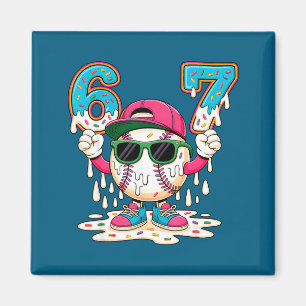 Süßer Basketball 6 67 Sechs 7 Eiscreme Seven Tropf Magnet