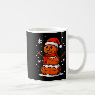 Süßer Basketball-Schneemann-Weihnachtsdesign-Desig Kaffeetasse