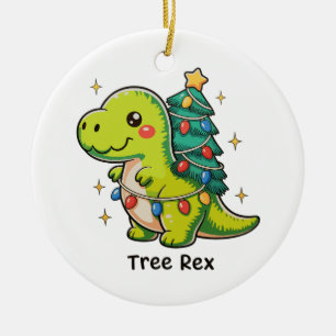 Süßer Baum Rex Weihnachten Dinosaurier T Rex Xmas Keramik Ornament