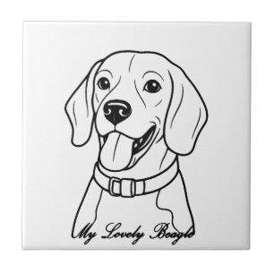 Süßer Beagle Fliese