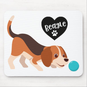 Süßer Beagle-Geschenk Lustiger Cartoon-Welpe Hunde Mousepad