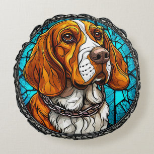 Süßer Beagle-Hund Rundes Kissen