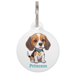 Süßer Beagle Personalisierung Haustiermarke