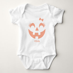 Süßer Benutzerdefinierter Halloween-Kürbislaterne Baby Strampler