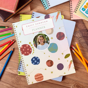 Süßer benutzerdefinierter Name & Foto Kinder Astro Planer