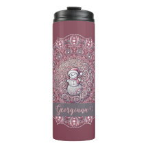 Süßer benutzerdefinierter Name Whimsical Rosa Schn