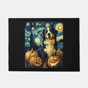 Süßer Berner Sennenhund Halloween-Kürbisgesicht Fußmatte