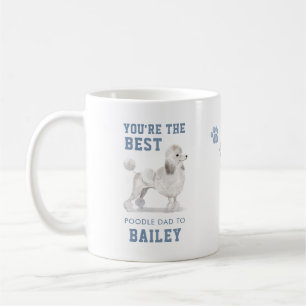 Süßer bester Pudel-Hund-Papa Illustration und Fo Kaffeetasse